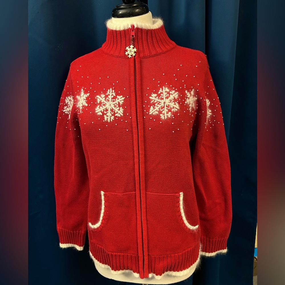 ❄️ Red Knit Snowflake Sweater ❄️